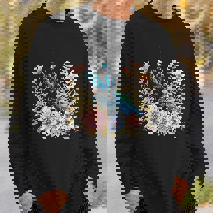 美しい昆虫アート カマキリ スウェットシャツ 彼への贈り物