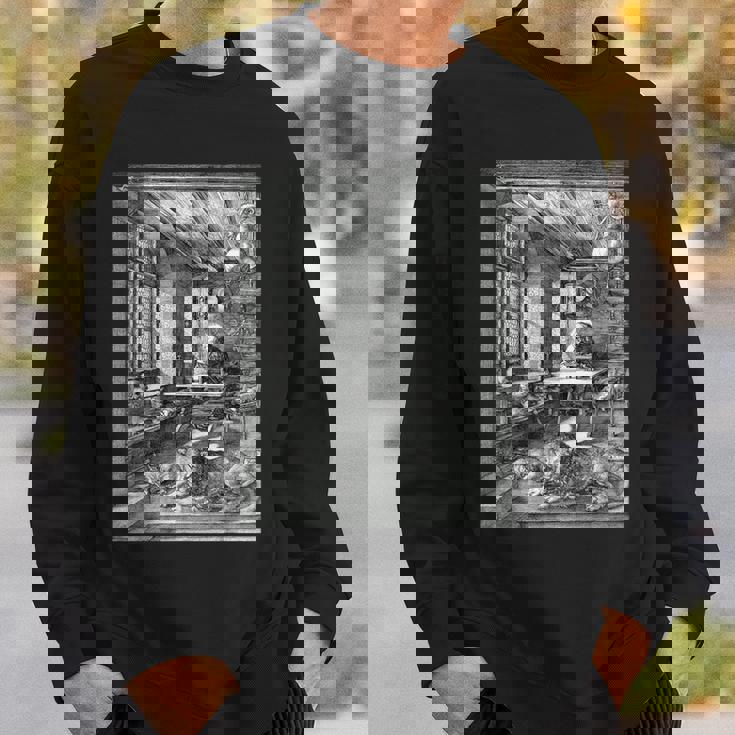 聖ジェロームの研究 アルブレヒト・デューラー ゴシック中世美術 スウェットシャツ 彼への贈り物