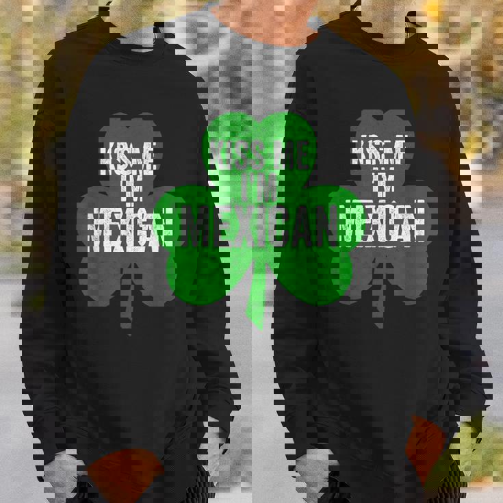 聖パトリックデー 面白いギフト Kiss Me I'm Mexican スウェットシャツ 彼への贈り物