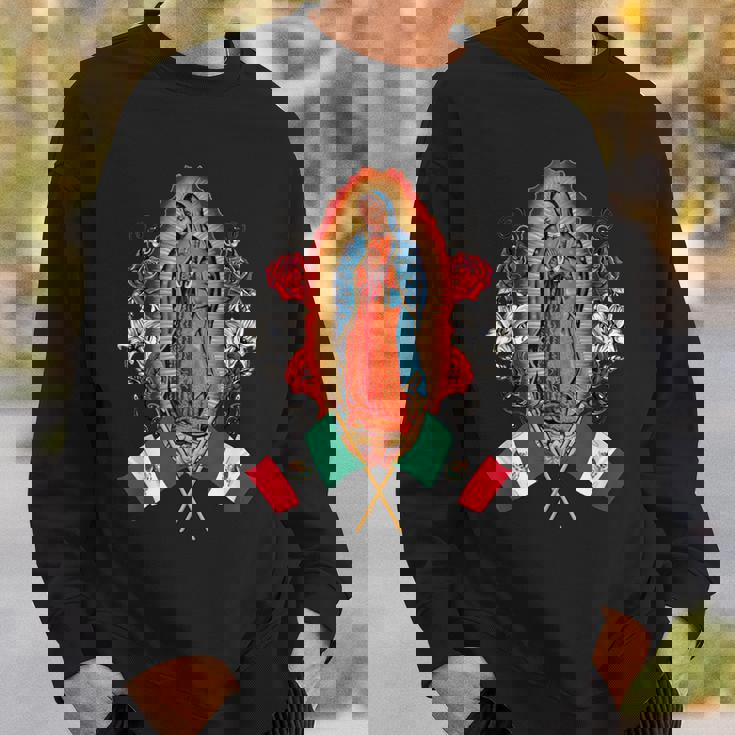 聖母マリア メキシコ国旗 聖母マリア グアダルーペ スウェットシャツ 彼への贈り物