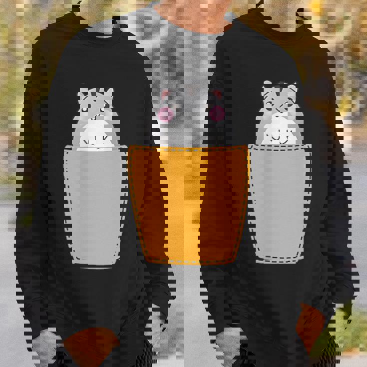 胸ポケットにハムスター スウェットシャツ 彼への贈り物