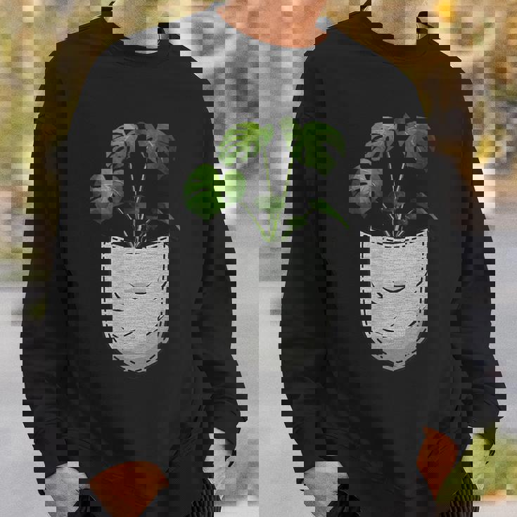 胸ポケットにモンステラ スウェットシャツ 彼への贈り物