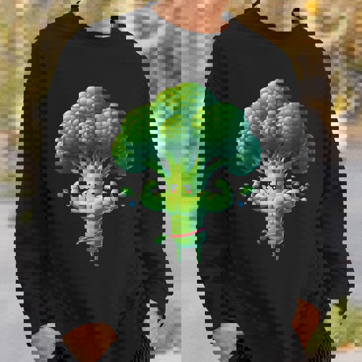 腹筋付き筋肉ブロッコリー スウェットシャツ 彼への贈り物