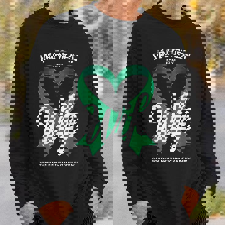 臓器提供者 グリーンリボン 臓器提供啓発 スウェットシャツ 彼への贈り物