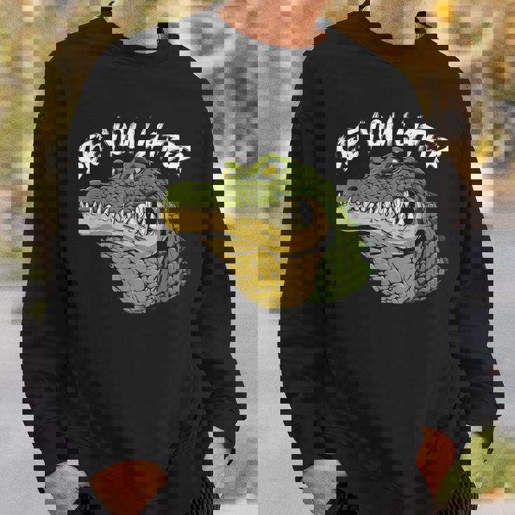 自分らしく生きるか、ワニになるか クロコダイルの言葉 スウェットシャツ 彼への贈り物