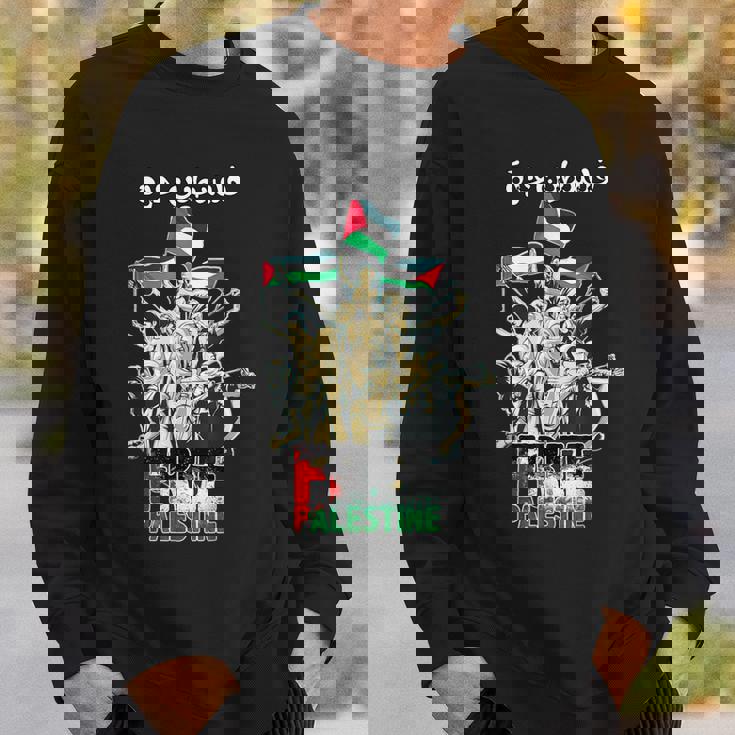 自由パレスチナガザパレスチナ国旗 アラビア語 スウェットシャツ 彼への贈り物