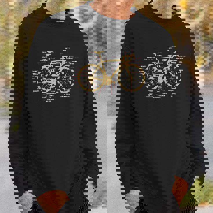 自転車 サイクリング 解剖学 ロードバイク パーツ バイク サイクリング サイクリング スウェットシャツ 彼への贈り物