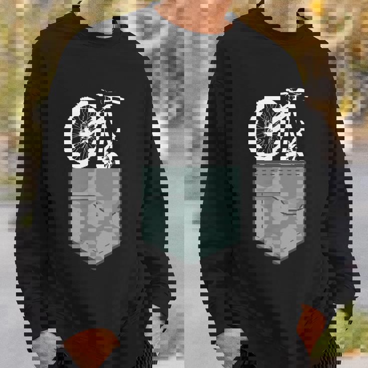 自転車チェストポケットバッグ 迷彩柄 マウンテンバイクギフト スウェットシャツ 彼への贈り物