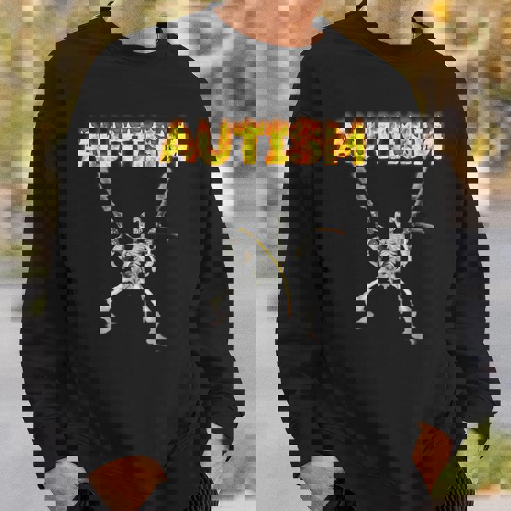 自閉症スケルトンミーム スウェットシャツ 彼への贈り物