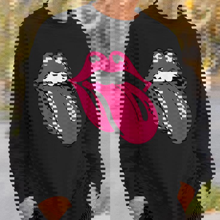 舌を広げた唇 スウェットシャツ 彼への贈り物