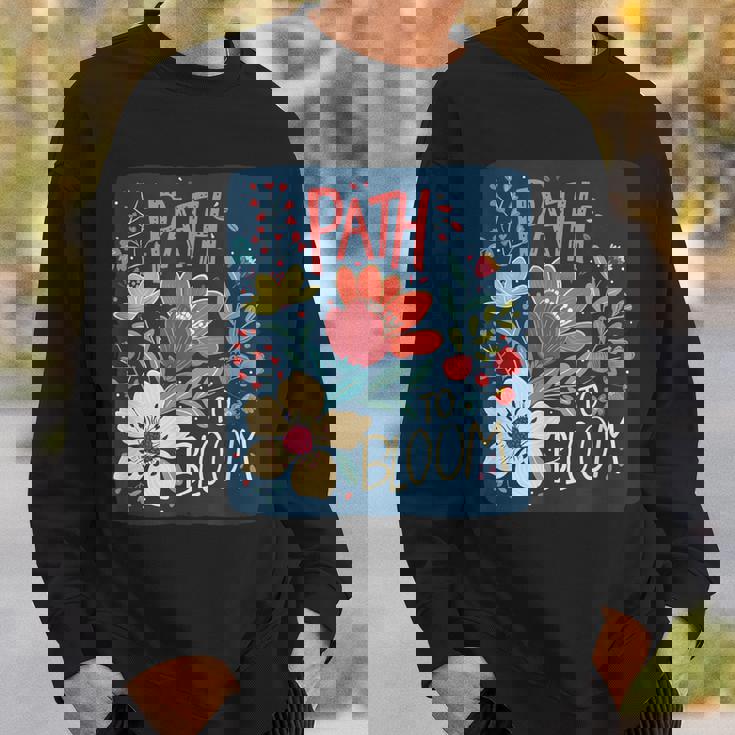 花を咲かせる春好きのための面白い小道コスチューム。 スウェットシャツ 彼への贈り物