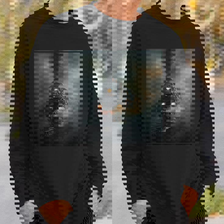 蒸気機関車 鉄道 機関車 ギフト 蒸気機関車 スウェットシャツ 彼への贈り物