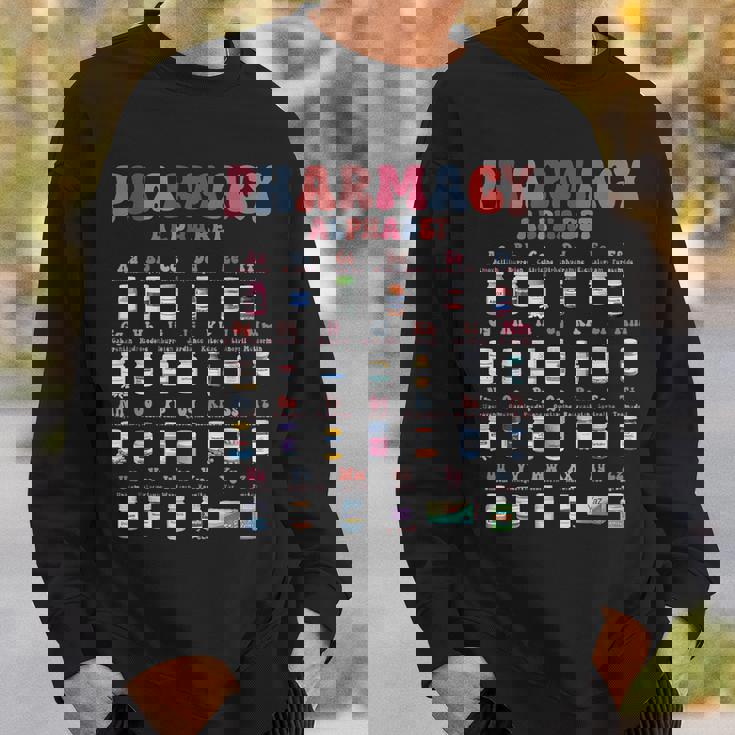 薬局 アルファベット 薬剤師 技術者 薬 看護師 ピル スウェットシャツ 彼への贈り物