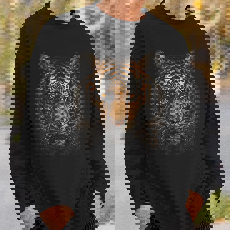 虎のアニマルプリントアート動物愛好家トラ。 スウェットシャツ 彼への贈り物