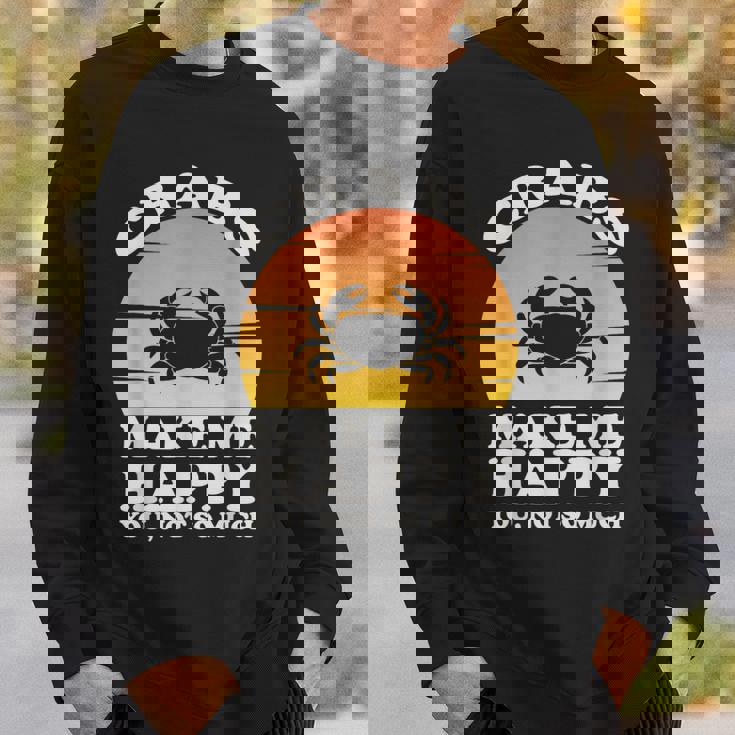 蟹は私を幸せにする カニ服 カニ スウェットシャツ 彼への贈り物