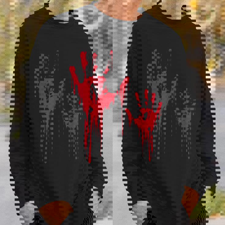 血のスプラッターハロウィーンのゾンビの犠牲者 スウェットシャツ 彼への贈り物