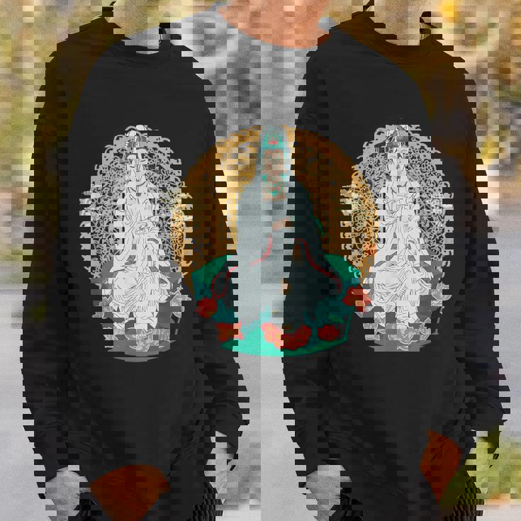 観音菩薩 観音陰仏教 アジアン仏教 スウェットシャツ 彼への贈り物