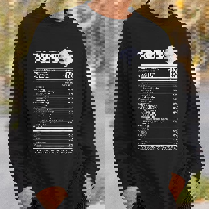 豆腐栄養成分 おもしろ食品 ビーガン ベジタリアンプロテイン スウェットシャツ 彼への贈り物