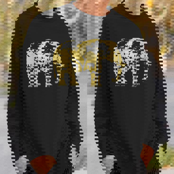 象の贈り物野生生物保護動物園動物動物学アフリカ スウェットシャツ 彼への贈り物