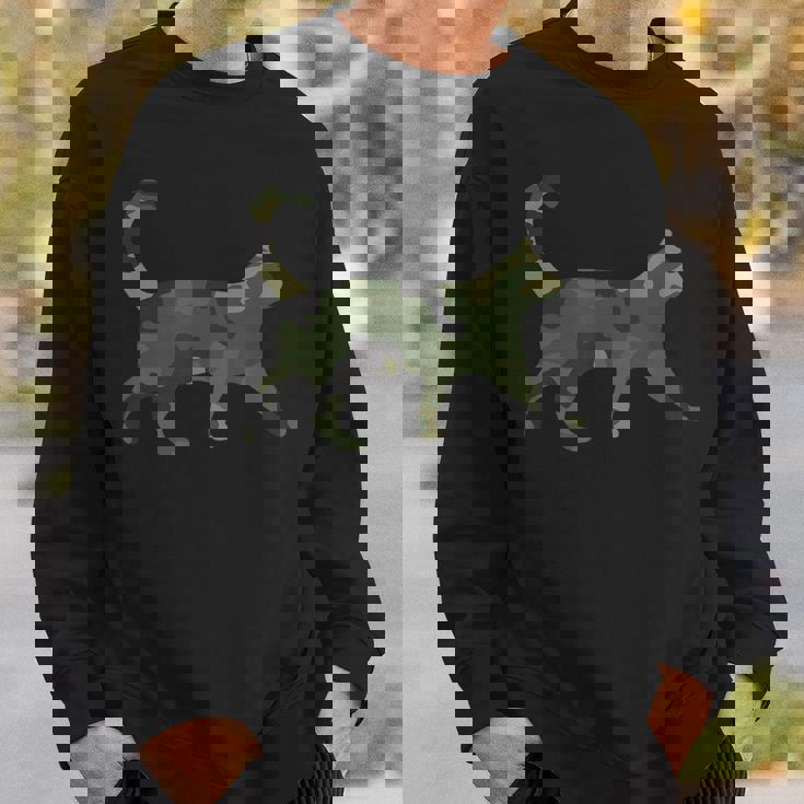 迷彩猫 面白い迷彩柄 アーミーミリタリーカラー 猫 スウェットシャツ 彼への贈り物