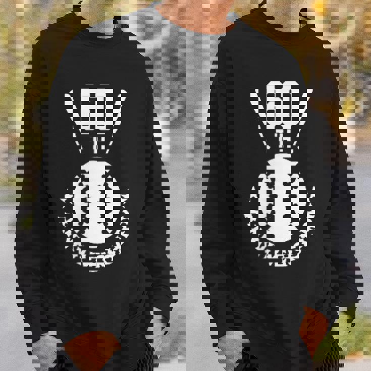 還暦祝い＆野球ファン向けプレゼント ワンポイント ゼッケン60 かっこいい【両面プリント】 スウェットシャツ 彼への贈り物