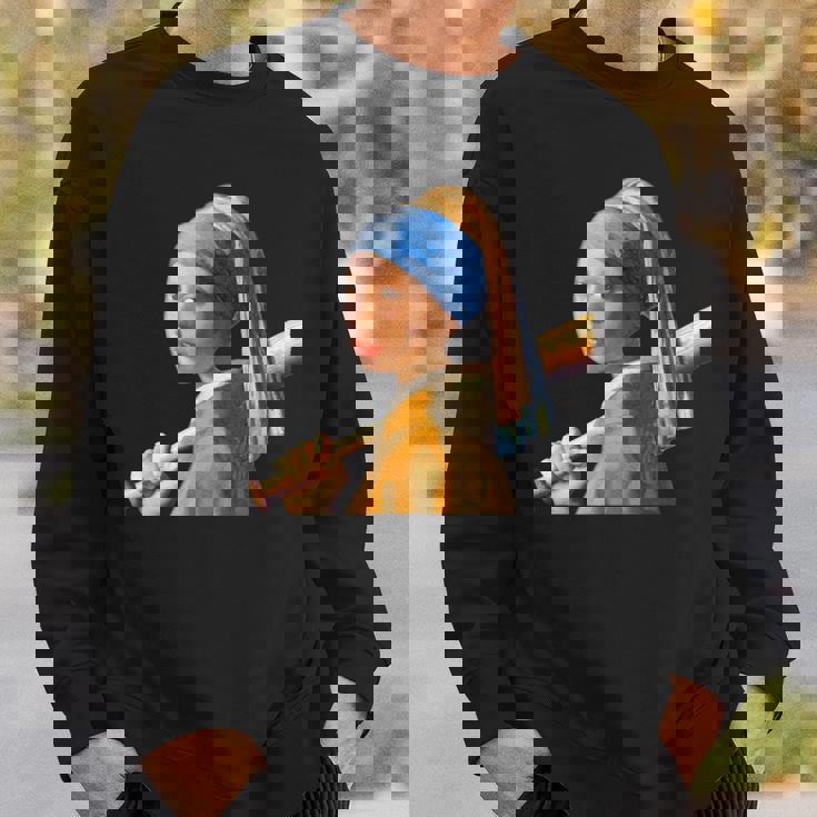 野球 面白いtシャツ フェルメール ベースボール おもしろ 服 ネタ メンズ 野球部 おもしろグッズ 子供 スウェットシャツ 彼への贈り物