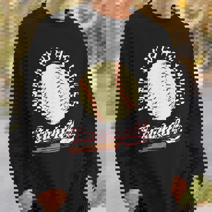 野球選手が大好きな少年 男の子向けギフト スウェットシャツ 彼への贈り物