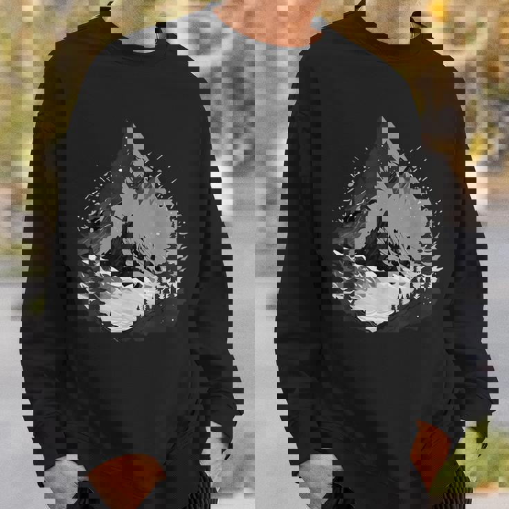 野生動物 自然 ハイキング ハイカー 森林 反射 山 スウェットシャツ 彼への贈り物