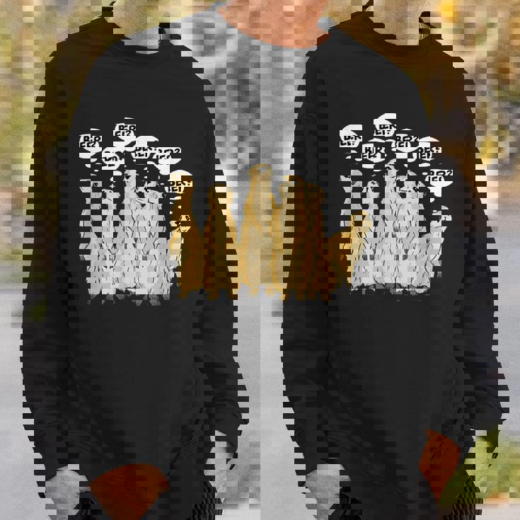 野生動物のミーアキャットアルコールビール スウェットシャツ 彼への贈り物