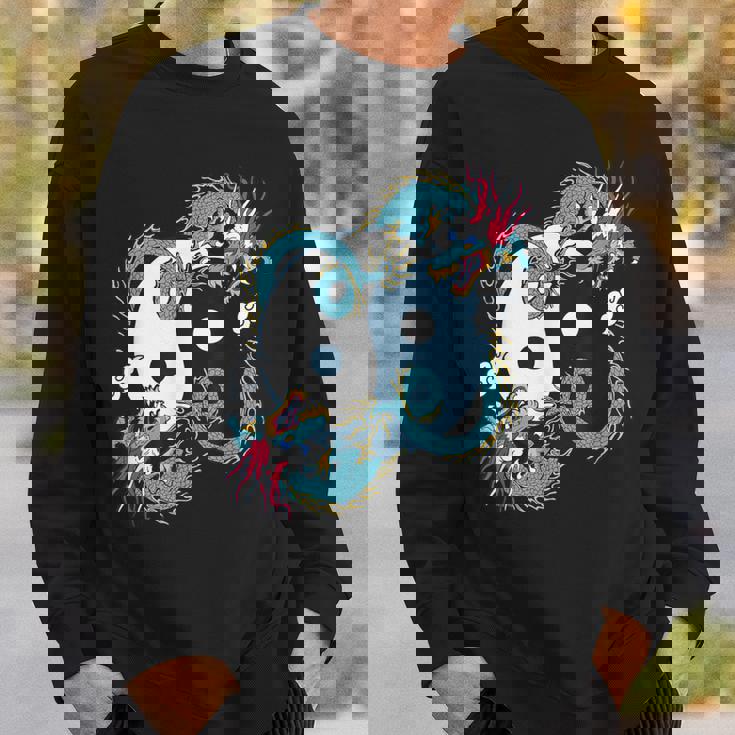 陰陽太極拳ドラゴンデザイン 瞑想用 太極拳 スウェットシャツ 彼への贈り物