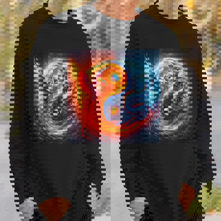 陰陽鳳凰と日本龍 スウェットシャツ 彼への贈り物