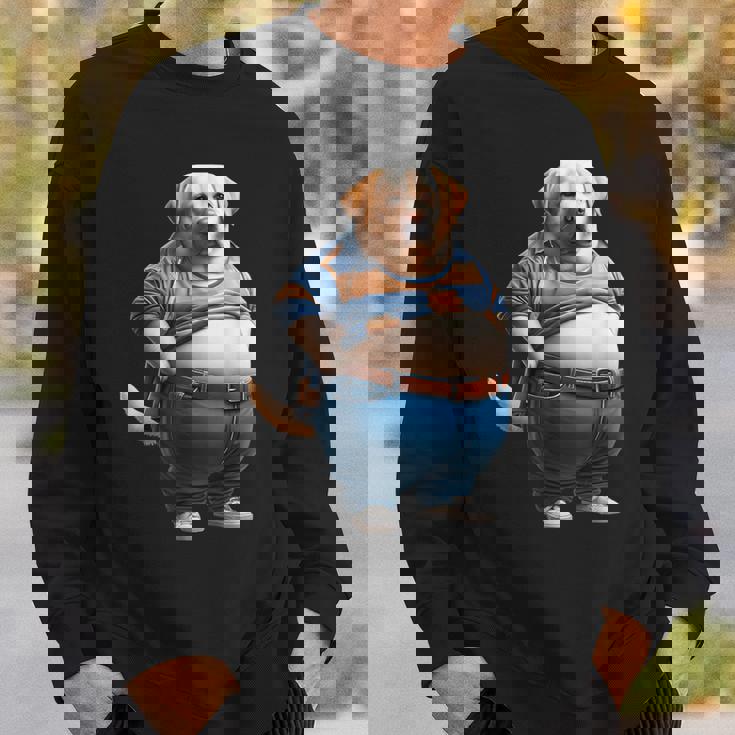 陽気なチャンキーラブラドールレトリバーtシャツ 太った犬愛好家向け スウェットシャツ 彼への贈り物