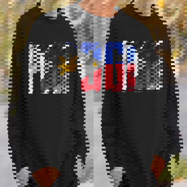 陽気なポギ タガログ語 ピノイ ステートメント フィリピン国旗 スウェットシャツ 彼への贈り物