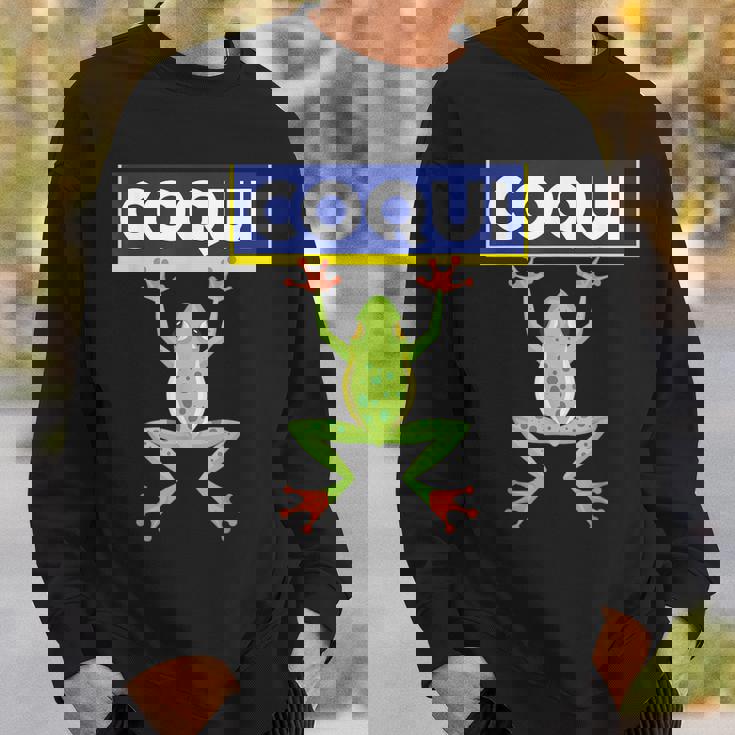 面白い コキ カエル 食べ物 プエルトリコ ゴヤ ラテン コミダ ボリクア スウェットシャツ 彼への贈り物