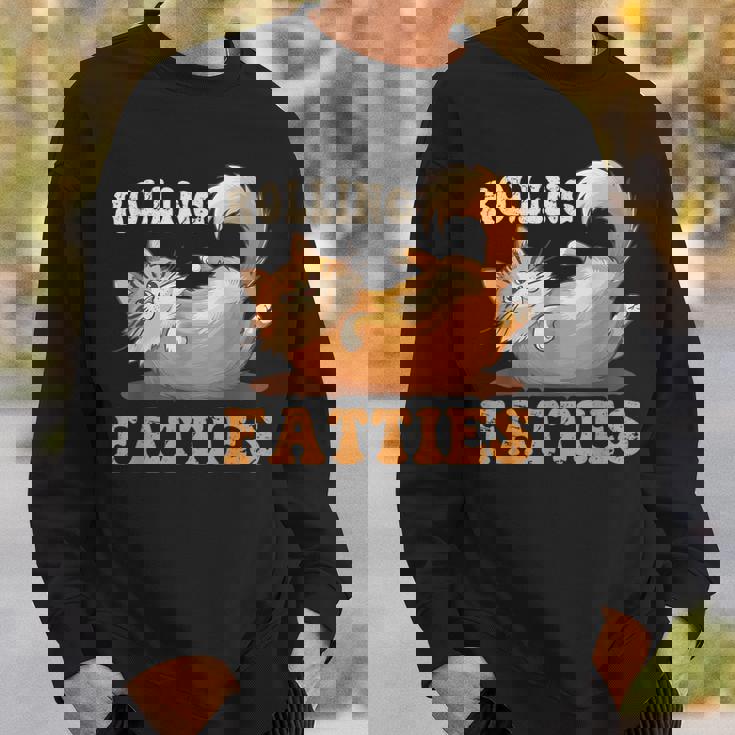 面白い 猫 ローリング ファティ 男女兼用 猫 スウェットシャツ 彼への贈り物