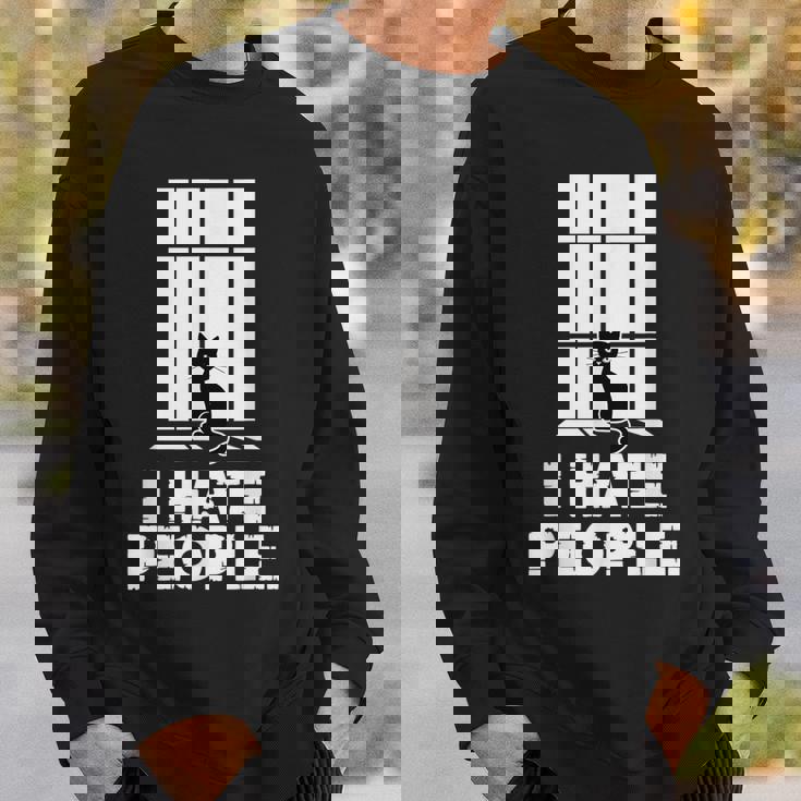 面白い 黒猫 反社会的ユーモア キティ 恋人 猫 ママ&パパ スウェットシャツ 彼への贈り物