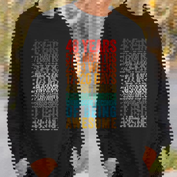 面白い48歳の誕生日シャツ オールドメーター 面白い48歳ギフト スウェットシャツ 彼への贈り物