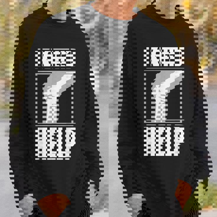 面白いacl膝手術 I Kneed Help 膝半月板ギフト スウェットシャツ 彼への贈り物