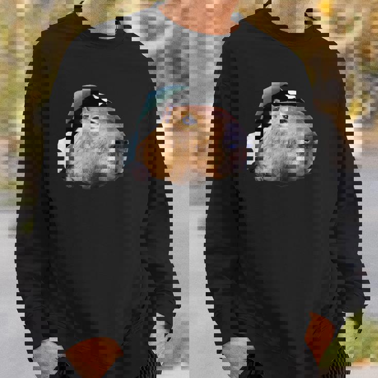 面白いtシャツ カピバラ メンズ げっ歯類 グッズ かわいい おもしろ 面白い 服 ネタ 動物 スウェットシャツ 彼への贈り物