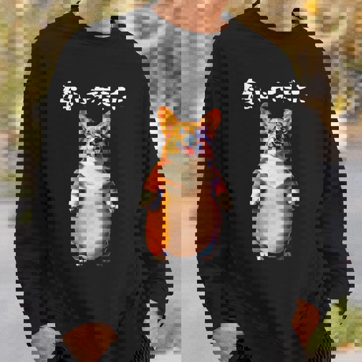 面白いtシャツ コーギー 犬 わがままボディ イヌ メンズ 犬好き グッズ おもしろ 面白い 服 ネタ スウェットシャツ 彼への贈り物