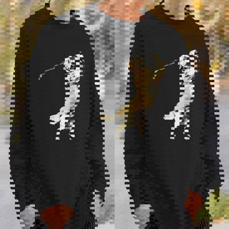 面白いtシャツ ゴールデンレトリバー ゴルフ イヌ メンズ グッズ かわいい おもしろ 面白い 服 ネタ スウェットシャツ 彼への贈り物