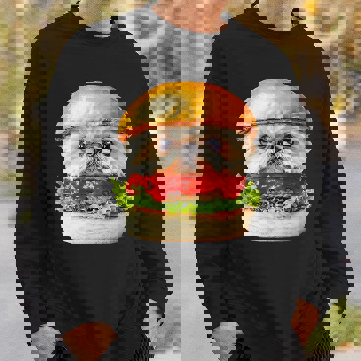 面白いtシャツ シーズー 犬 ハンバーガー メンズ 犬好き グッズ かわいい おもしろ 面白い 服 ネタ スウェットシャツ 彼への贈り物