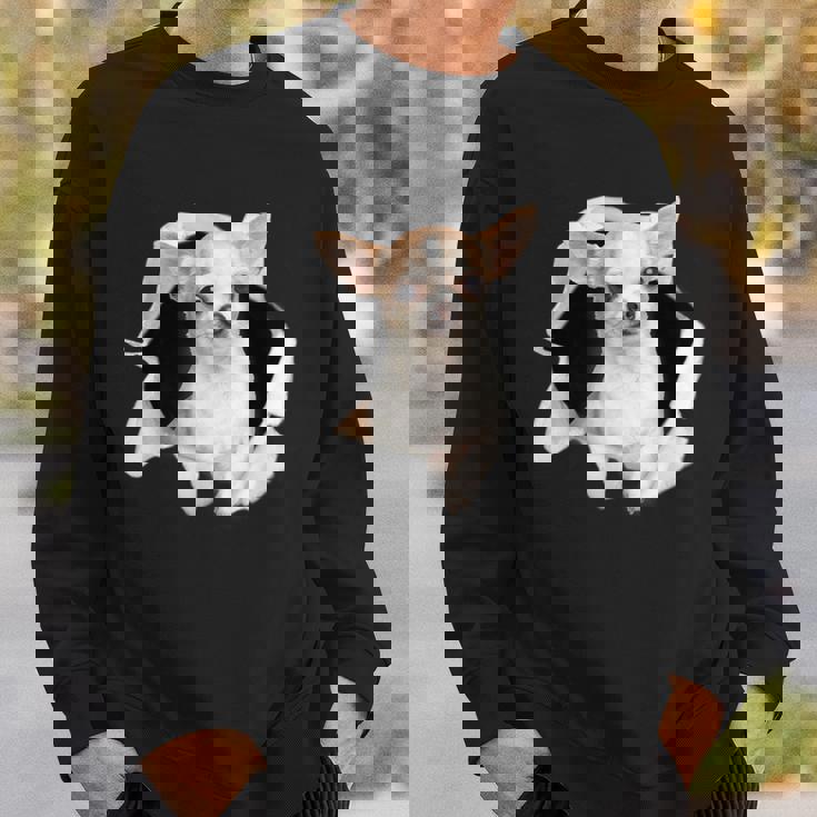 面白いtシャツ チワワ 犬 イヌ わんこ メンズ 犬好き グッズ かわいい おもしろ 面白い 服 ネタ スウェットシャツ 彼への贈り物