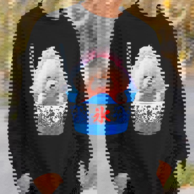 面白いtシャツ トイプードル かき氷 イヌ わんこ メンズ 犬好き グッズ おもしろ 面白い 服 ネタ 夏 スウェットシャツ 彼への贈り物