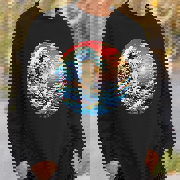 面白いtシャツ トイプードル イヌ メンズ 犬好き グッズ かわいい おもしろ 面白い 服 ネタ サーフィン スウェットシャツ 彼への贈り物