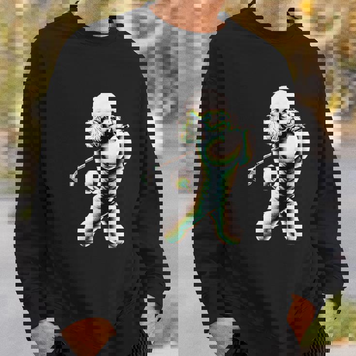 面白いtシャツ トイプードル ゴルフ イヌ メンズ 犬好き グッズ かわいい おもしろ 面白い 服 ネタ スウェットシャツ 彼への贈り物