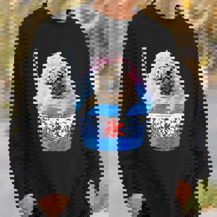 面白いtシャツ パグ かき氷 イヌ メンズ 犬好き グッズ かわいい おもしろ 面白い 服 ネタ 夏 スウェットシャツ 彼への贈り物