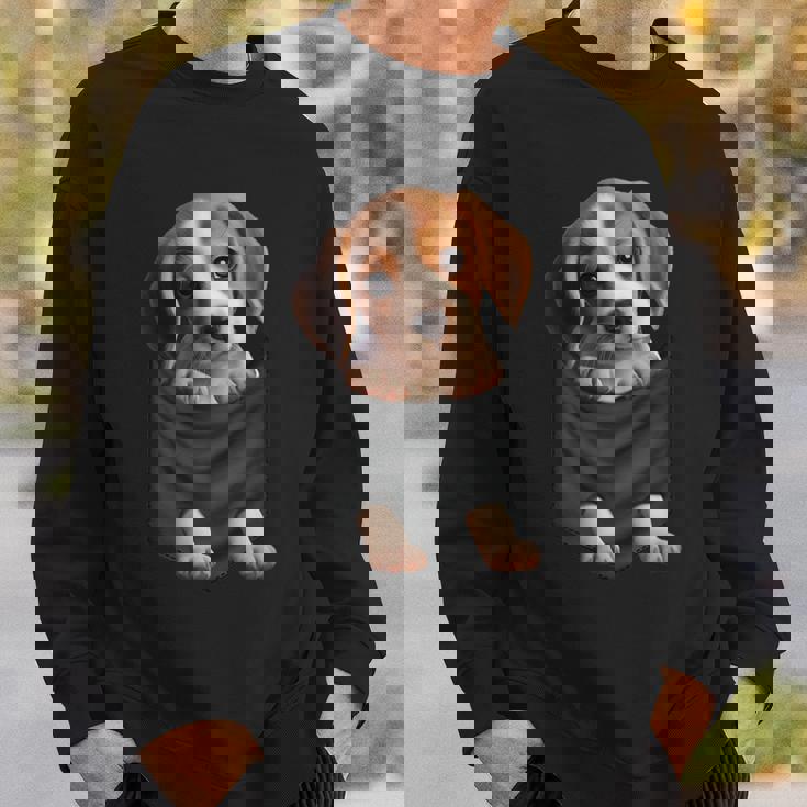 面白いtシャツ ビーグル 胸 ポケット イヌ わんこ メンズ 犬好き グッズ おもしろ 面白い 服 ネタ スウェットシャツ 彼への贈り物