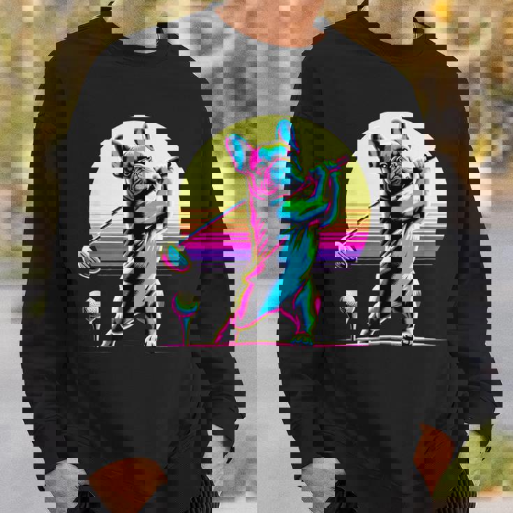 面白いtシャツ フレンチブルドッグ ゴルフ イヌ メンズ 犬 グッズ かわいい おもしろ 面白い 服 ネタ スウェットシャツ 彼への贈り物