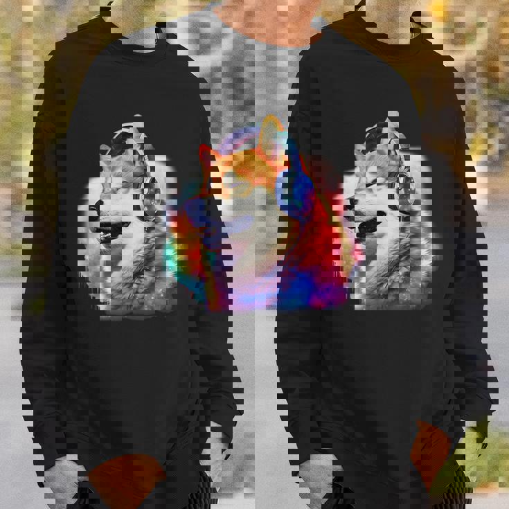 面白いtシャツ 柴犬 ゲーム 音楽 イヌ わんこ メンズ 犬好き グッズ おもしろ 面白い 服 ネタ スウェットシャツ 彼への贈り物